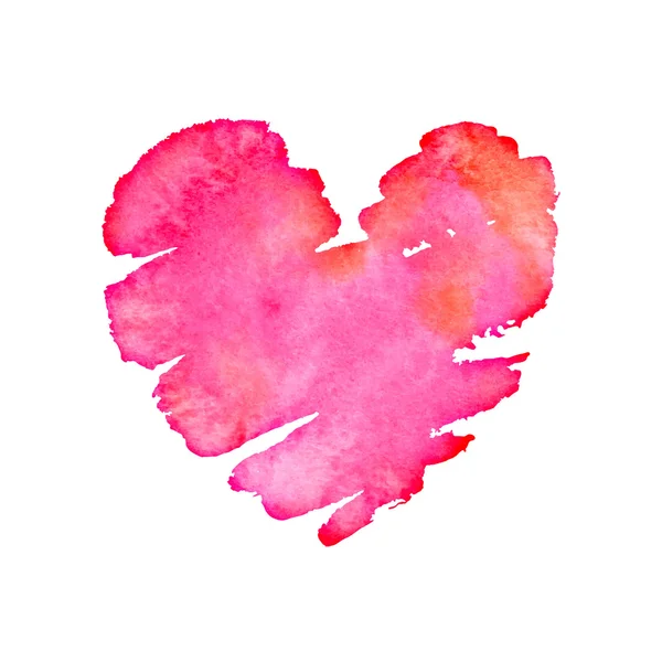 Valentines aquarelle fond de coeur pour carte de vacances . — Image vectorielle