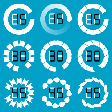 Devam eden yükleme bar. Göstergeler kümesi