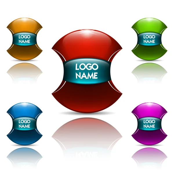 Logo abstrait rond d'entreprise — Image vectorielle