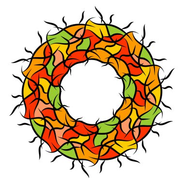 Vektör mandala süsleme. Yuvarlak model