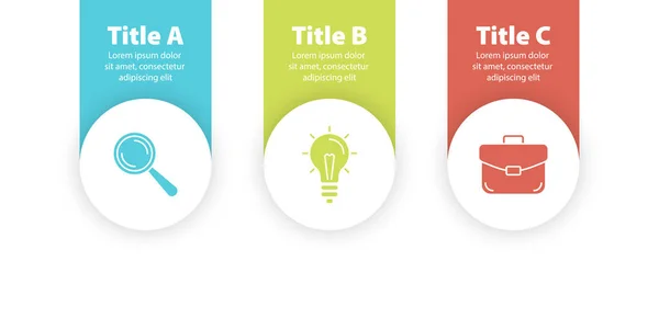 Business Infographic Template Options Parts Steps Vector Illustration ストックイラスト
