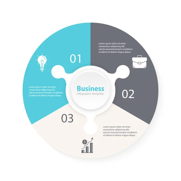 Circle Puzzle Infographic Template Cycle Diagram Graph Web Design Presentation — Stock Vector