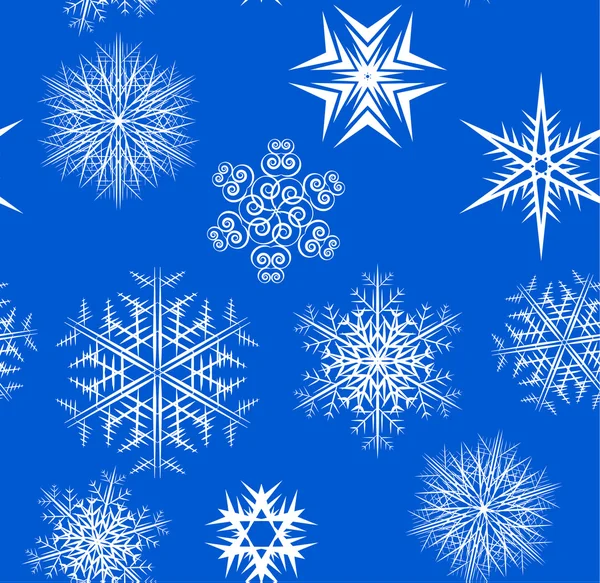 Motif sans couture Snowflakes — Image vectorielle