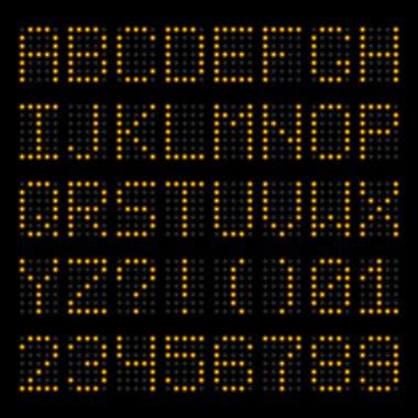 Elektronik ekranda Led lambalar