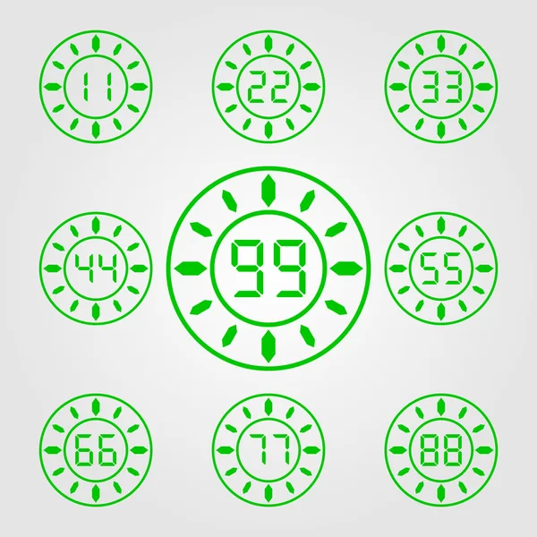 Temporizador icono verde. Vector Eps10 — Vector de stock