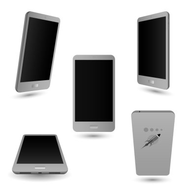 Smartphone Dokunmatik ekran ayarlayın. Gri