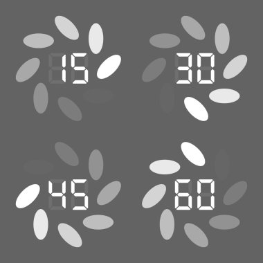 Gri arka plan üzerinde Set zamanlayıcı simgesi