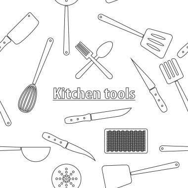 Mutfak araçları seamless modeli