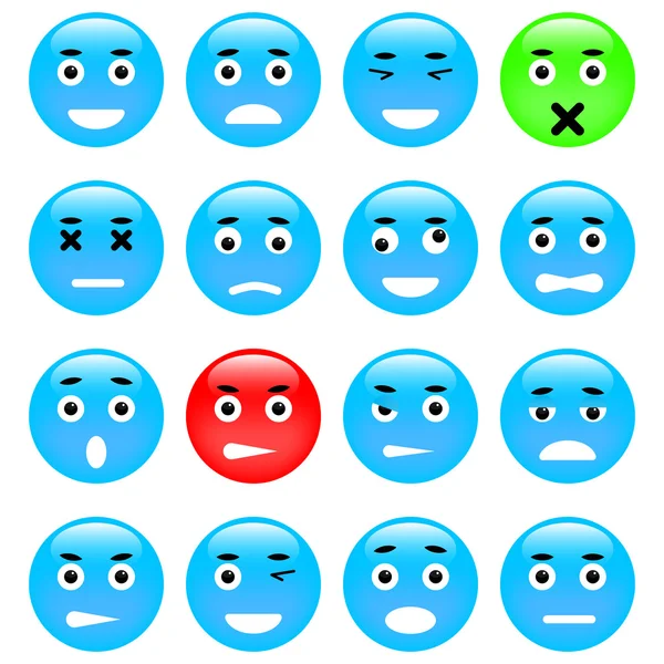 Conjunto de emoticonos — Vector de stock