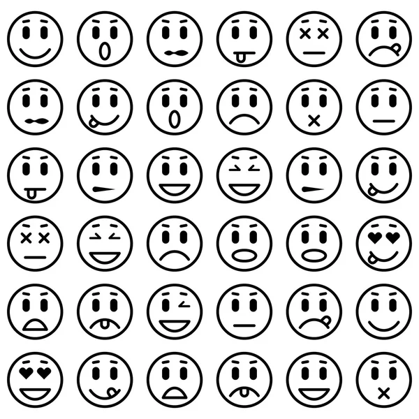 Conjunto de emoticonos — Vector de stock