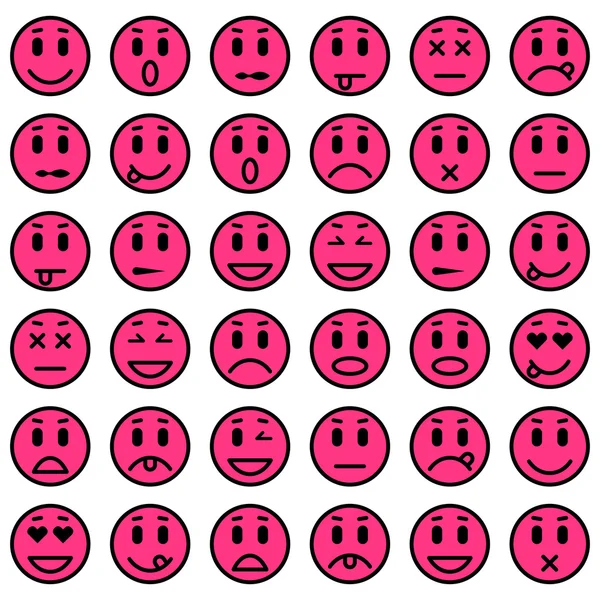 Conjunto de emoticons — Vetor de Stock