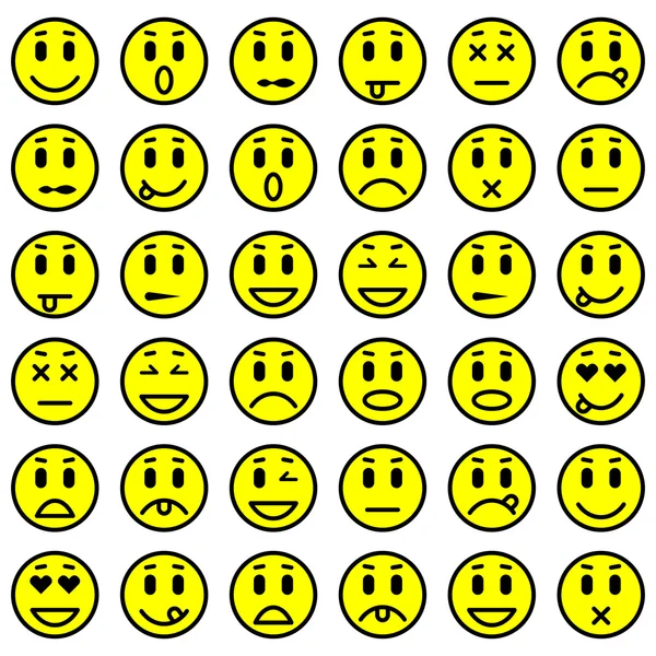 Conjunto de emoticonos — Vector de stock