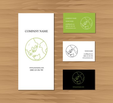 Seyahat kartları vektör tasarımı