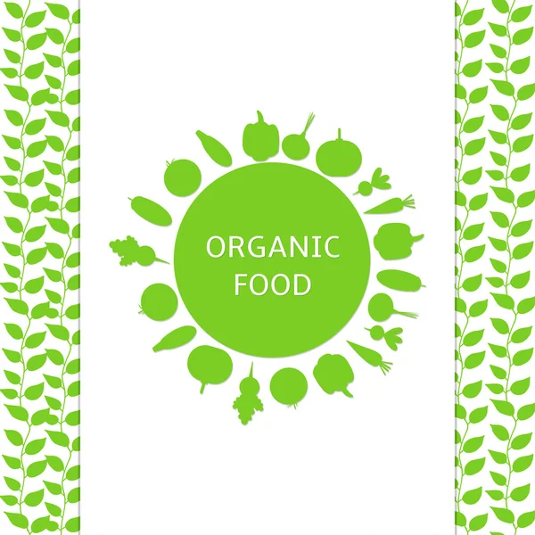 Vektör Organik gıda poster, arka plan — Stok Vektör