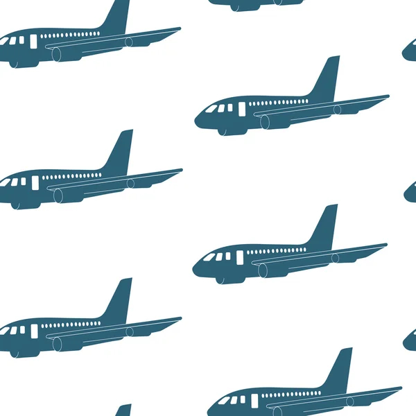 Airplanes, planes seamless pattern — Stock Vector