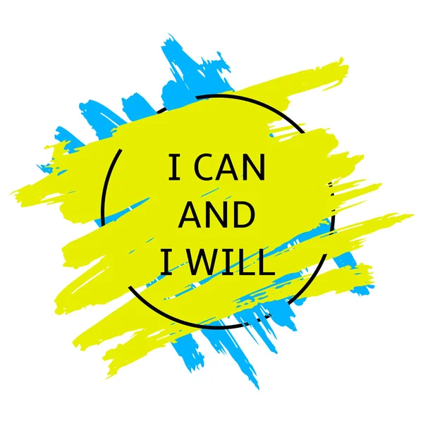 Sarı ve mavi noktalar motivasyon posteri