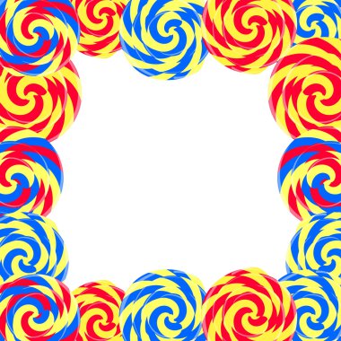 Şekeri çerçevesi. Tatlı arka plan