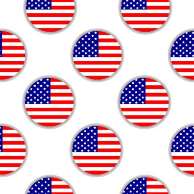 Dikişsiz desen, Amerika Birleşik Devletleri bayrağı olan daireler