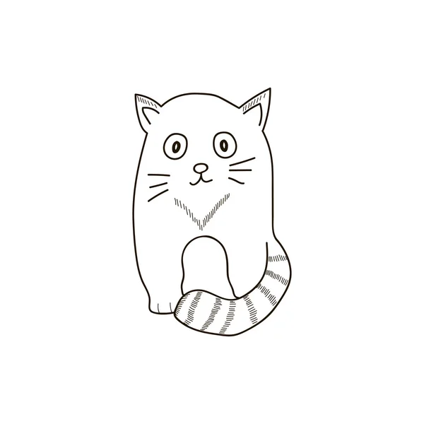 Vector kat doodle — Stockvector