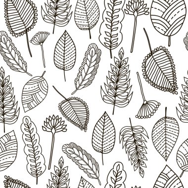 Çiçek seamless modeli. Arka plan bırakır. Elle çizilmiş. Boyama