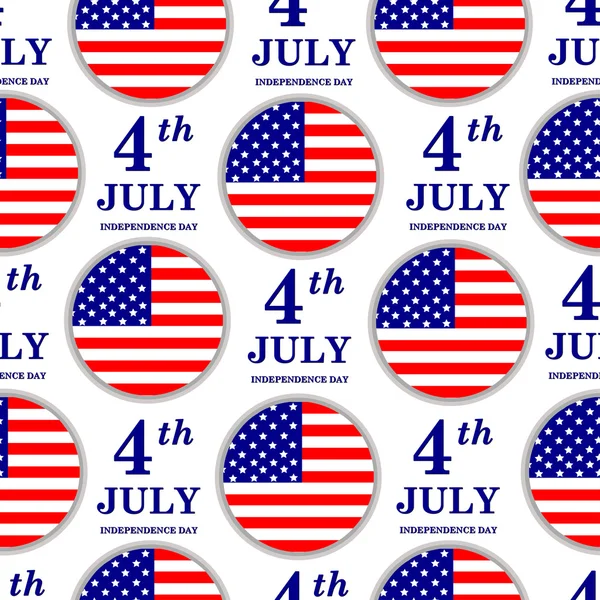 4 липня. День незалежності безшовні візерунок. Сполучені Штати — стоковий вектор