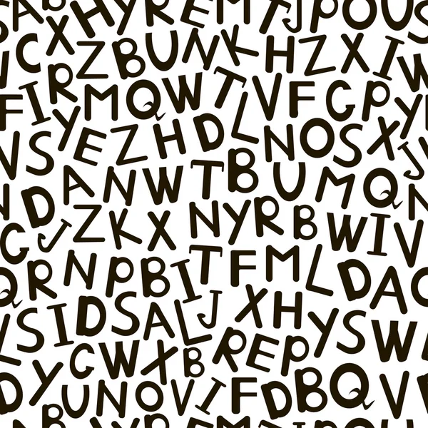 Beyaz arka planda siyah doodle alfabe. Harfler sorunsuz 