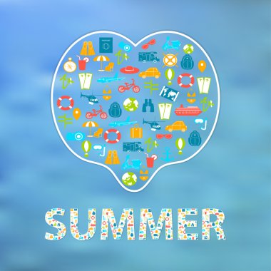 Aşk yaz arka plan, bulanık etkisi