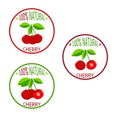 Kiraz etiketleri seti - % 100 doğal
