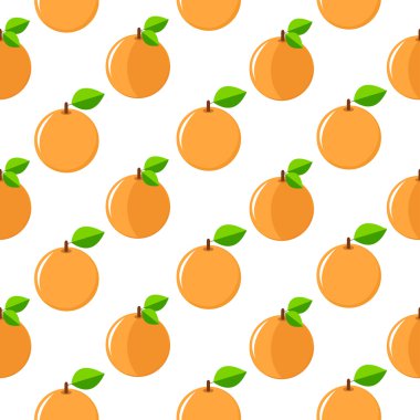 Kayısı Dikişsiz desen. Renkli meyveler üzerinde beyaz backgr