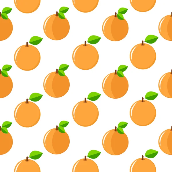 Abricots motifs sans couture. Fruits colorés sur le backgr blanc — Image vectorielle
