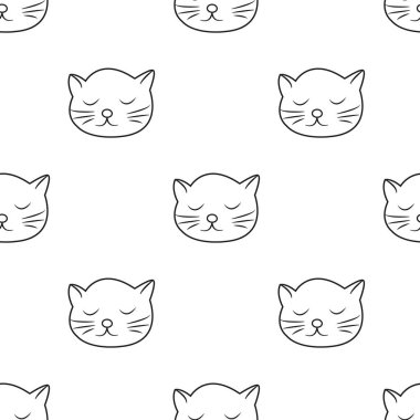 Kusursuz bir desen. Sevimli hayvan. Vektör illüstrasyonu. 