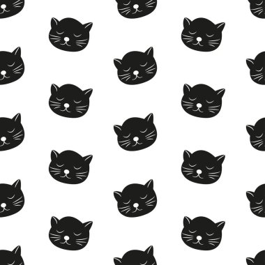 Kusursuz bir desen. Sevimli hayvan. Vektör illüstrasyonu. 