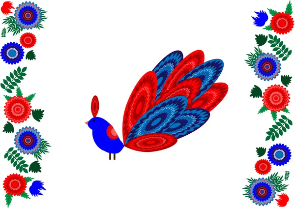 Птахи і квіти — стоковий вектор