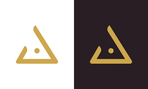 Elegante Premium Luxe Letter Een Vector Logo Ontwerp Gouden Kleur — Stockvector