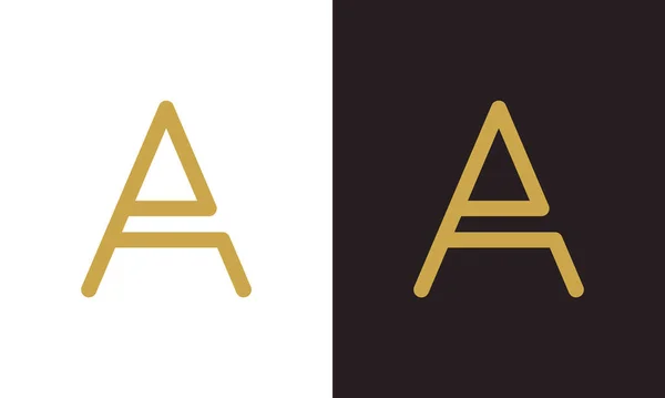 Elegante Premium Luxe Letter Een Vector Logo Ontwerp Gouden Kleur — Stockvector