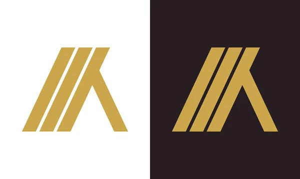 Zarif, birinci sınıf, lüks A vektör logosu tasarımı. Altın rengi. İşiniz için yaratıcı monogram çizgisi vektör logosu