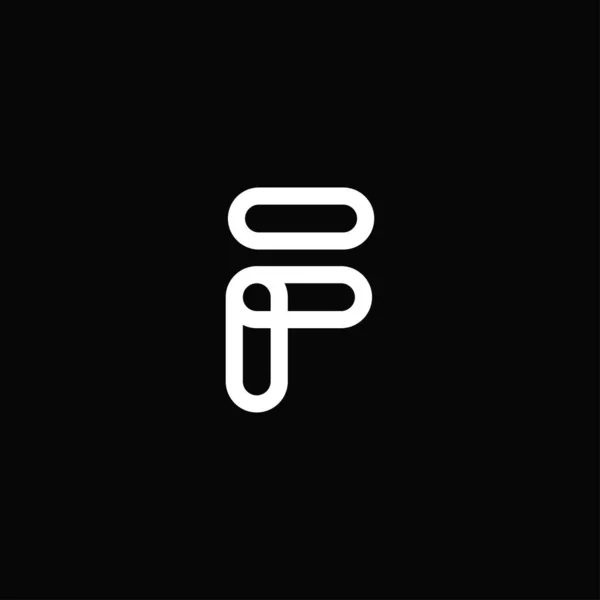 Profesyonel ve modern harf f f f f f f f f logosu. Kalın, siyah ve beyaz harfli. Minimalist ve zarif logo siyah arkaplanda izole edildi