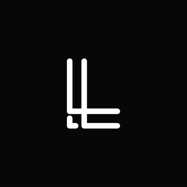 Logotipo Profissional Moderno Letra Com Esboço Grosso Monograma Preto Branco — Vetor de Stock