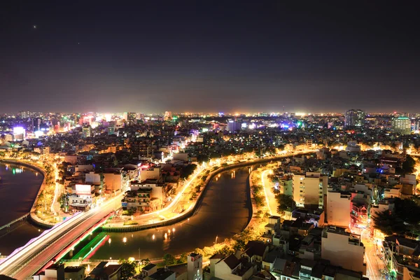 Hochiminh City, Vietnam - July 24, 2015: Impression, Colorful, Vibrant scene of Asia traffic, dynamic, crowded city with trail on street, Multiple Loc channel