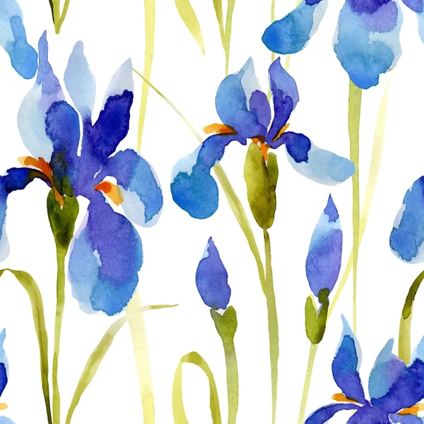 Aquarell Blumen nahtlose Muster. — Stockvektor