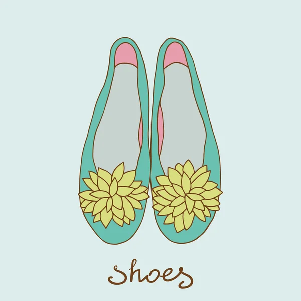 Zapatos de ballet para mujer . — Vector de stock