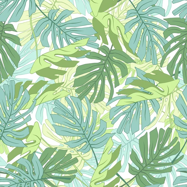 Tropische Palmenblätter. — Stockvektor