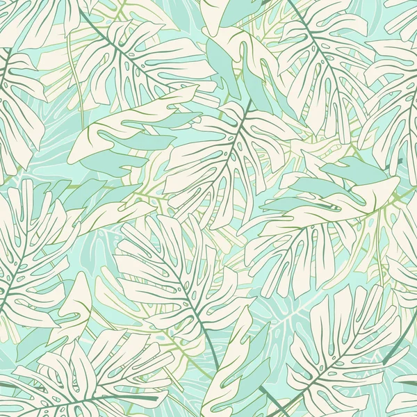 Feuilles de palmier tropicales. — Image vectorielle