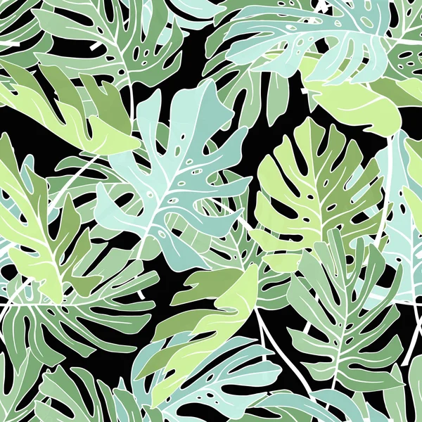 Feuilles de palmier tropicales. — Image vectorielle