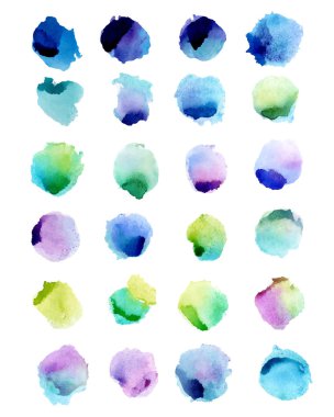 Suluboya izole üzerinde beyaz arka plan su sıçramalarına.