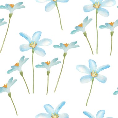 Suluboya çiçek deseni.