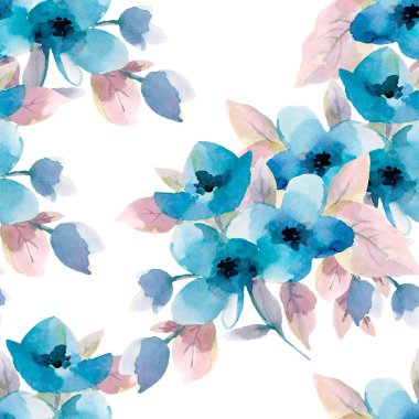 Düğün davetiyesi suluboya çiçekli.