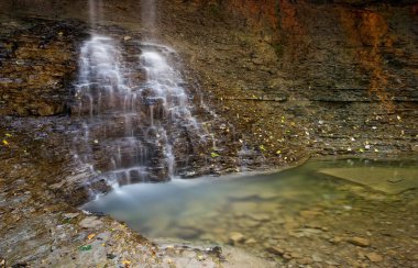 Blue Hen Falls, Ohio 'daki Cuyahoga Vadisi Ulusal Parkı' nda uzun süre görüldü..