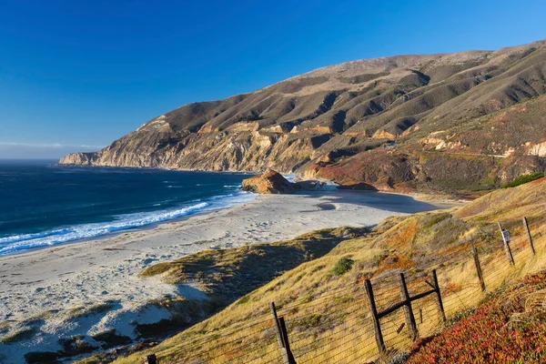 Vista Της Ακτής Της Καλιφόρνια Που Λαμβάνονται Από Την Pacific — Φωτογραφία Αρχείου