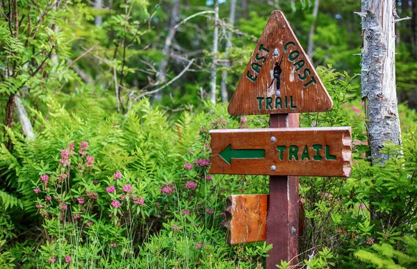 Značka Stezky Pro East Coast Trail Newfoundland — Stock fotografie